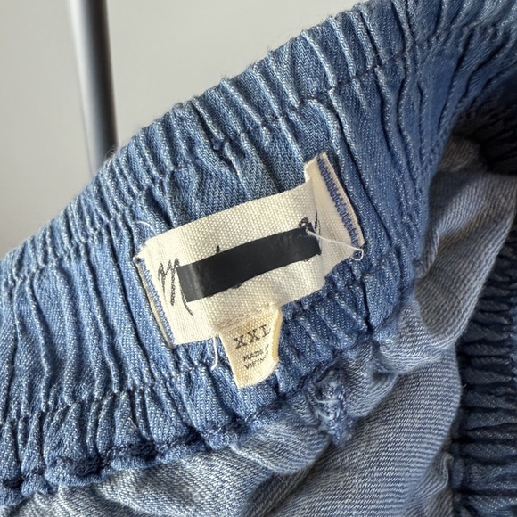 Madewell Chambray Huston Pull-On Crop Pants - Picture 9 of 12